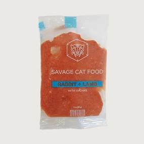 SAVAGE CAT Frozen Raw Rabbit   Lamb Food for Cats