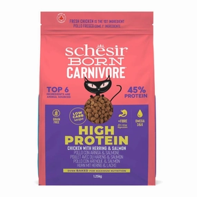 Schesir Cat Born Carnivore Baked Dry Recipe Chicken with Herring & Salmon 1.25kg