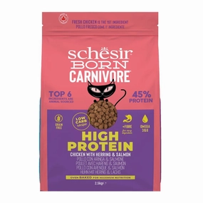 Schesir Cat Born Carnivore Baked Dry Recipe Chicken with Herring & Salmon 2.5kg