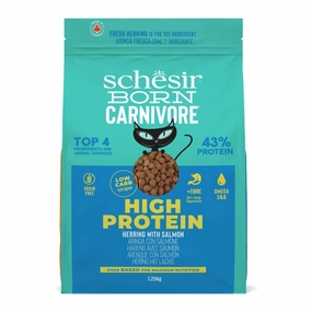 Schesir Cat Born Carnivore Baked Dry Recipe Herring with Salmon 1.25kg