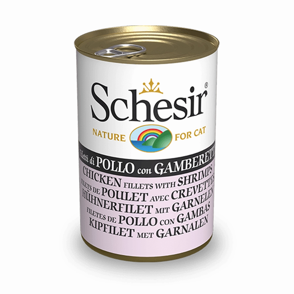 Schesir Nature Chicken Fillets with Shrimps for Cats 140g