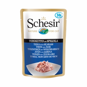 Schesir Nature Pouch Tuna with Seabass for Cats 50g