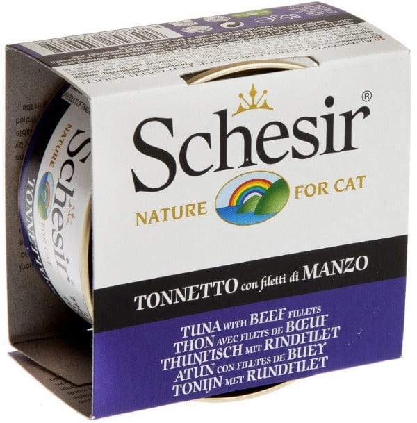 Schesir Tuna Entre with Beef Fillets in Jelly Adult Wet Cat Food