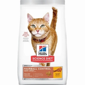 Science Diet Adult Hairball Control Light Chicken Recipe Dry Cat Food, 7 lb