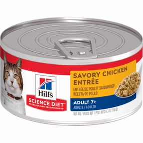 Science Diet Savory Chicken Entree Adult 7  Canned Cat Food, 5.5oz