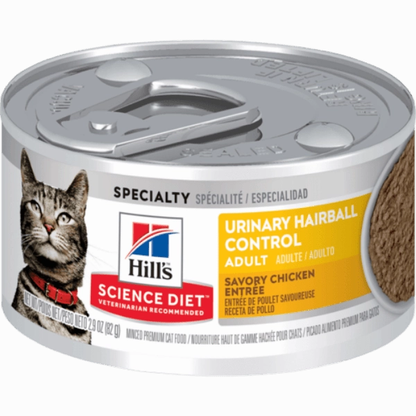 Science Diet Urinary Hairball Control Savory Chicken Entree Adult Canned Cat Food