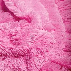 Shag Dog Blanket Throw Fuchsia