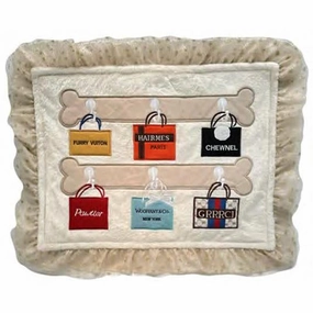 Shopaholic Cafe Mat Dog Bed Cream
