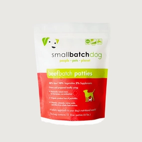 SMALLBATCH Frozen Raw Beef Batch Patties for Dogs
