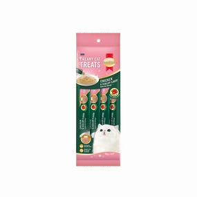SmartHeart Cat Creamy Treats Cranberry Chicken & Scallop 15g x 4