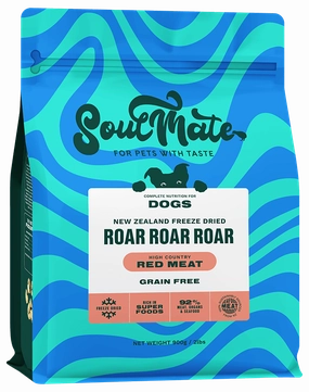 Soulmate New Zealand Freeze Dried Dog Food Roar Roar Roar - High Country Red Meat
