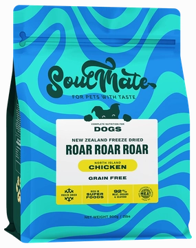 Soulmate New Zealand Freeze Dried Dog Food Roar Roar Roar - North Island Chicken