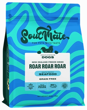 Soulmate New Zealand Freeze Dried Dog Food Roar Roar Roar - South Pacific Seafood