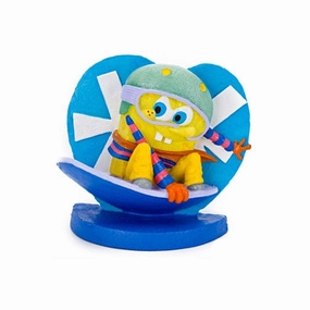 Spongebob On Snowboard Ornament 3in Res Licensed