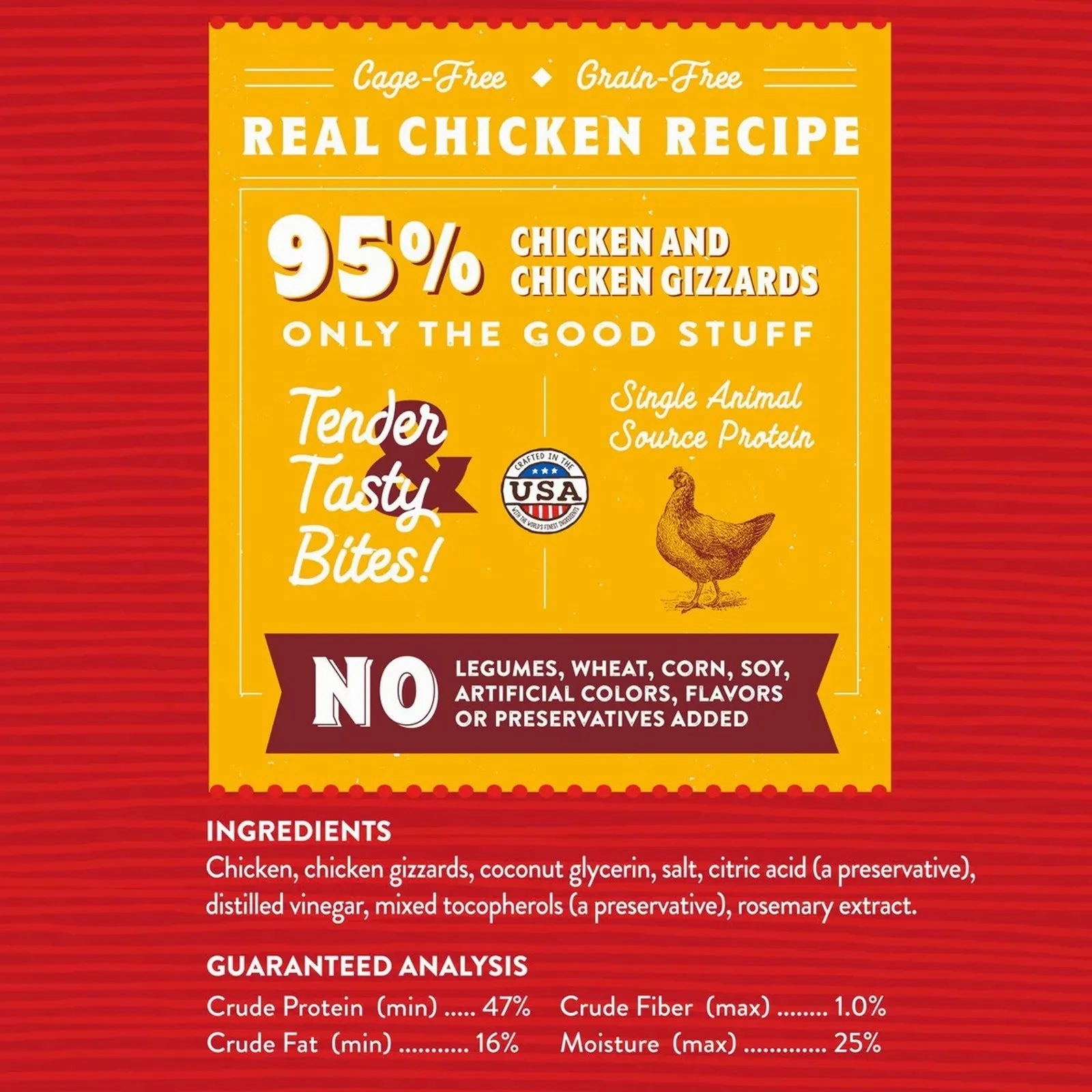 Stella & Chewy's - Just Jerky Bites Dog Treats - Real Cage-Free Chicken Recipe 6oz