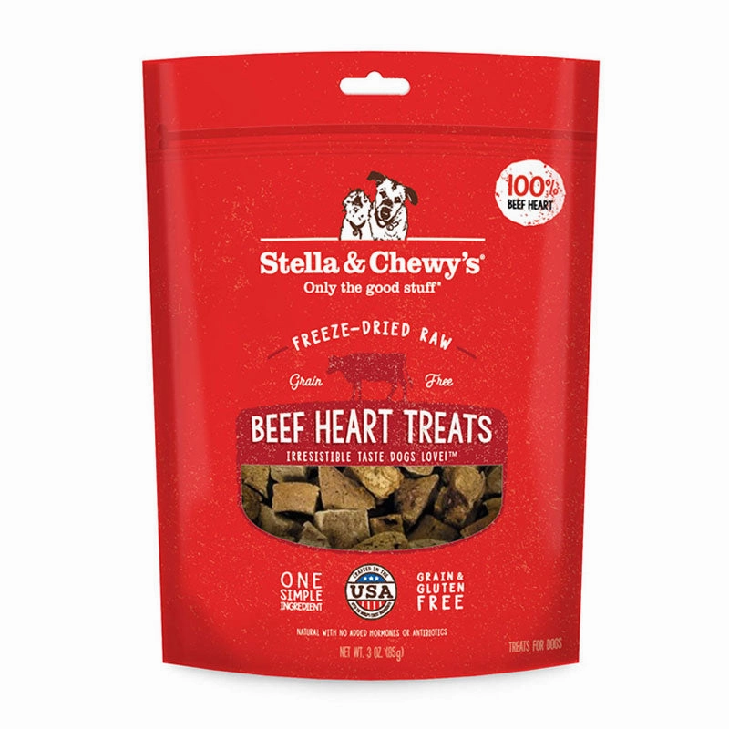 STELLA & CHEWY'S Freeze-Dried Raw Beef Heart Treats for Dogs