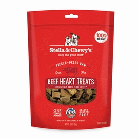 STELLA & CHEWY'S Freeze-Dried Raw Beef Heart Treats for Dogs