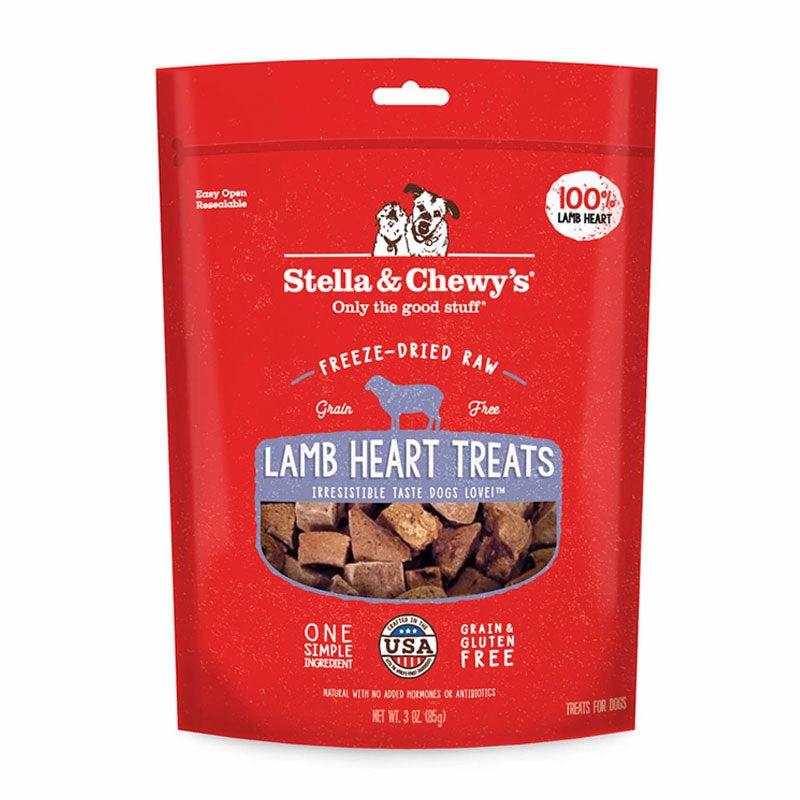 STELLA & CHEWY'S Freeze-Dried Raw Lamb Heart Treats for Dogs