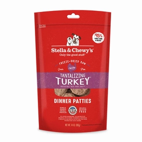 STELLA & CHEWY'S Freeze-Dried Raw Tantalizing Turkey Patties for Dogs
