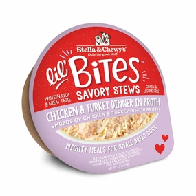 STELLA & CHEWY'S Lil Bites Savory Stews Chicken Turkey Dinner for Dogs