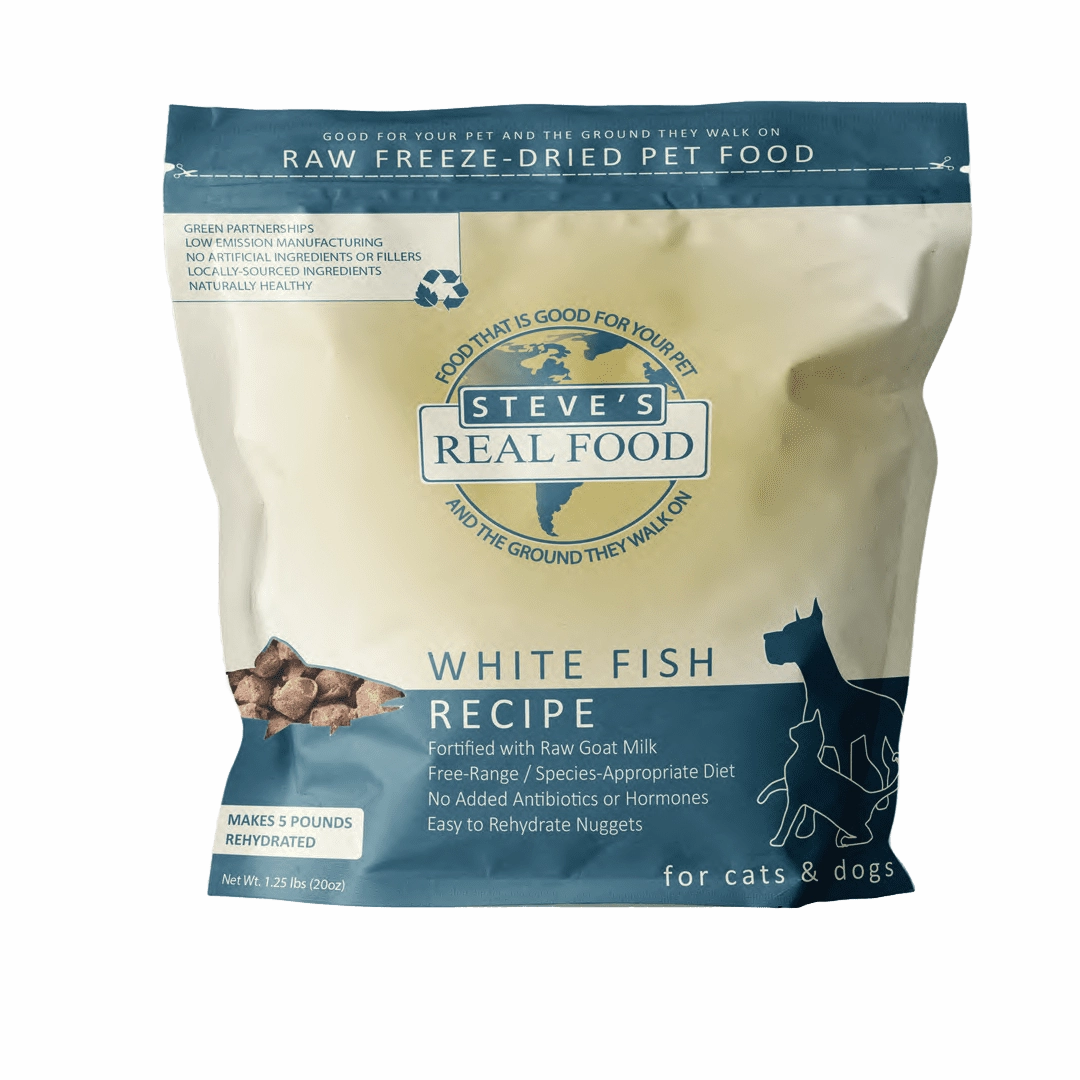 Steve's Real Food Freeze-Dried Raw Whitefish Diet for Dogs & Cats