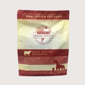 STEVE'S REAL FOOD Frozen Raw Beef Recipe for Dogs and Cats