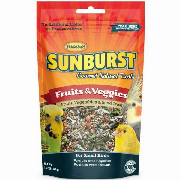 Sunburst Fruits & Veggies (Small) Gourmet Natural Bird Treats