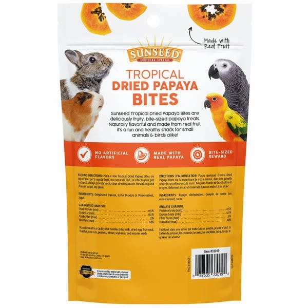Sunseed Tropical Dried Papaya Bites