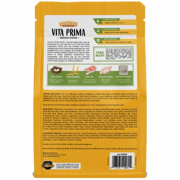 Sunseed Vita Prima Hedgehog Food