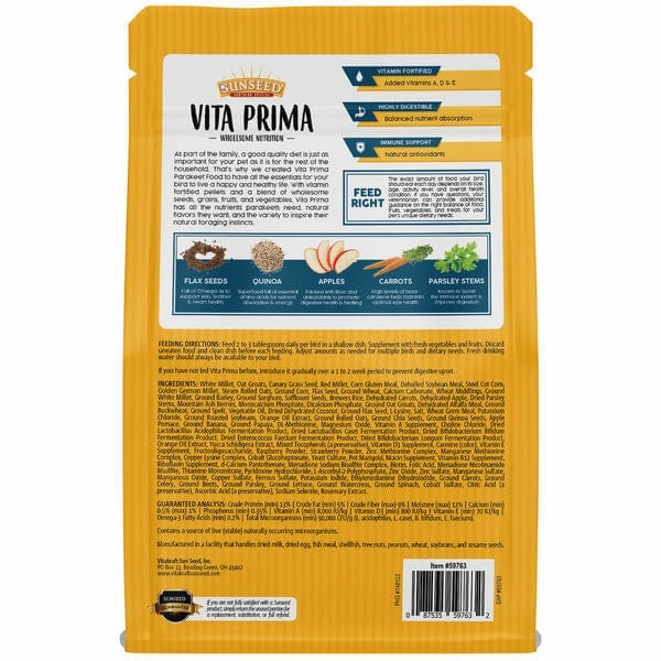 Sunseed Vita Prima Parakeet Food