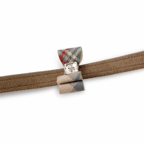 Susan Lanci Scotty Leash Fawn With Doe Plaid Big Bow