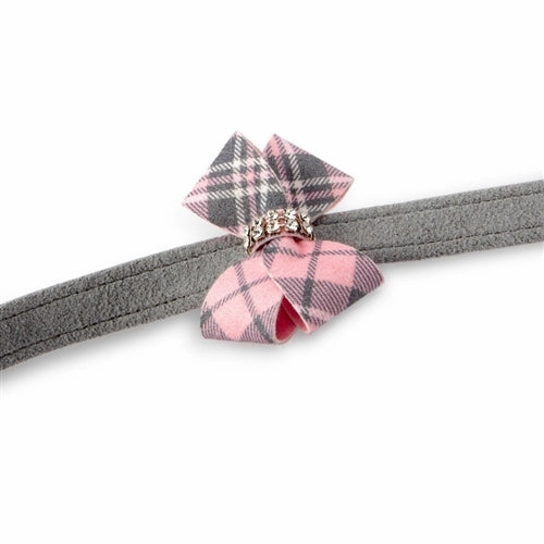 Susan Lanci Scotty Leash Puppy Pink Plaid Nouveau Bow