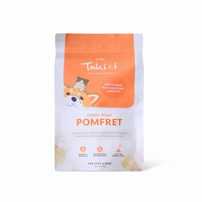 Taki Freeze Dried Treats for Dogs & Cats - Golden Pomfret 70g