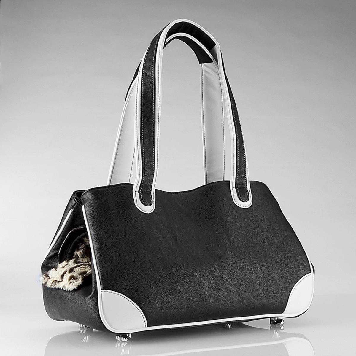 Te Quiero Chihuahua Rescue Me Tote Faux Leather Dog Carrier Black