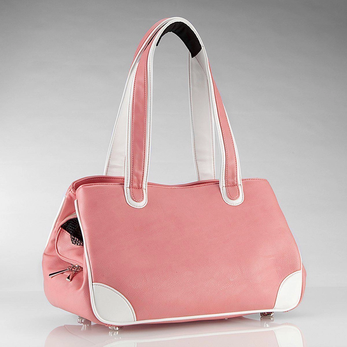 Te Quiero Chihuahua Rescue Me Tote Faux Leather Dog Carrier Pink