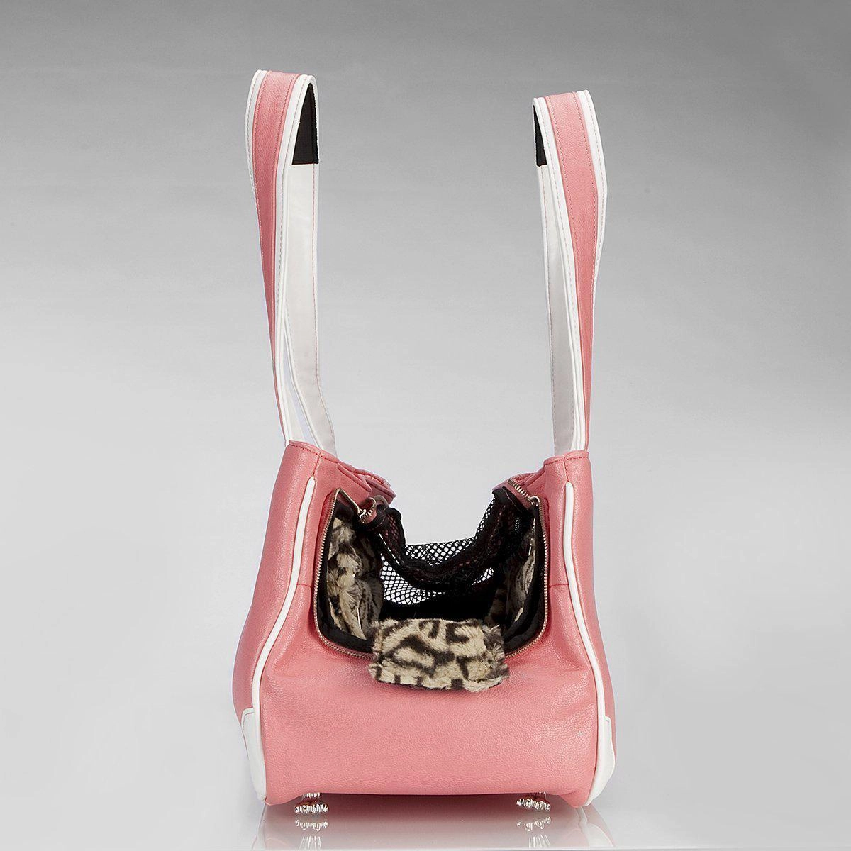 Te Quiero Chihuahua Rescue Me Tote Faux Leather Dog Carrier Pink