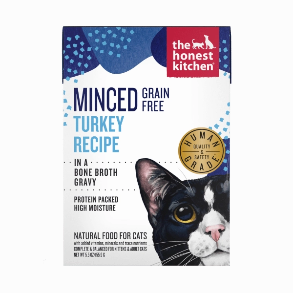 The Honest Kitchen Minced Grain Free Turkey Recipe Wet Cat Food; Case of 12 (SPECIAL ORDER ITEM)
