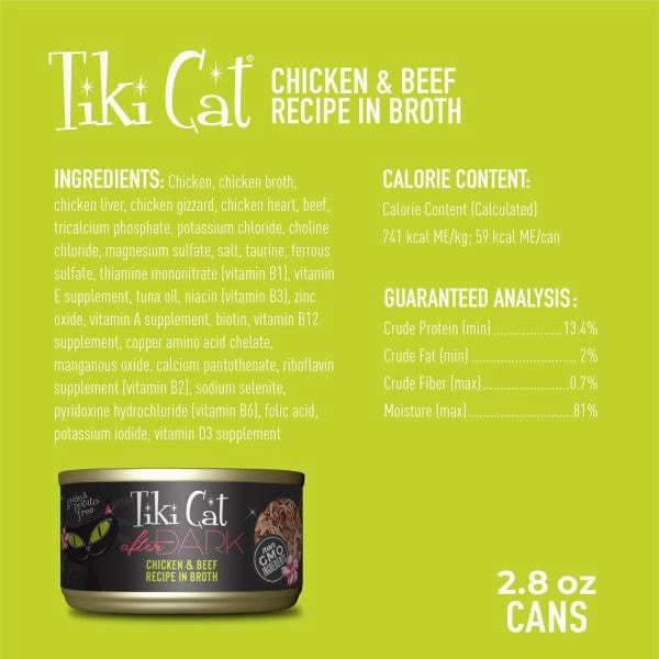 Tiki Cat After Dark Chicken & Beef Recipe Canned Cat Food
