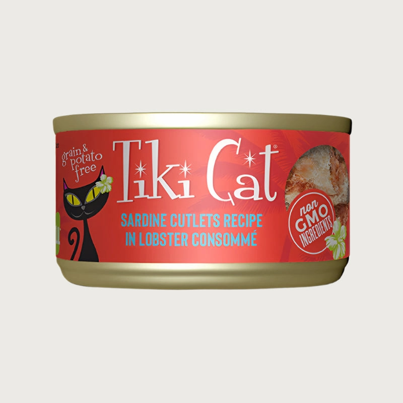 TIKI CAT Sardine Cutlets Recipe in Lobster Consomm Wet Food for Cats