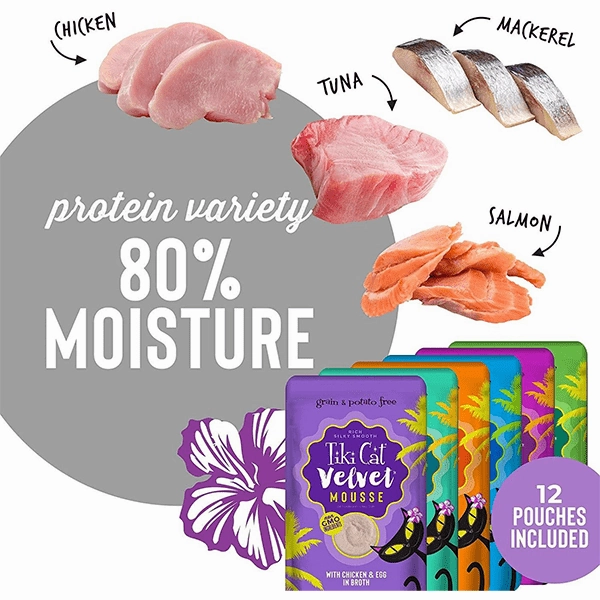 Tiki Cat Velvet Mousse Variety Pack Cat Food