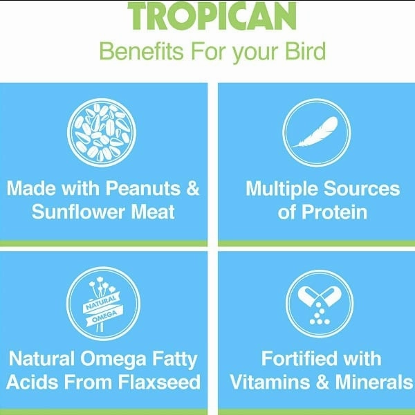 Tropican Lifetime Formula 4mm Granules for Parrots