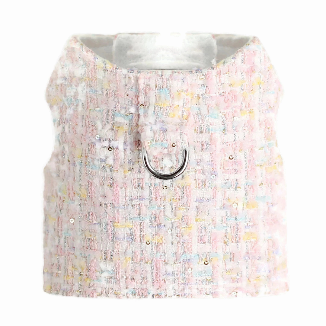 Tweed Dog Harness Candy Small