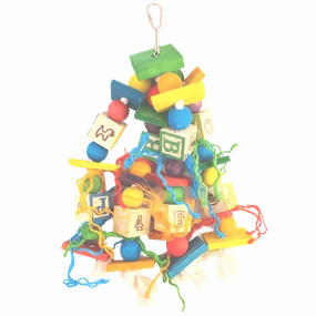 Tweeters ABC Block N Wood Slats Bird Toy