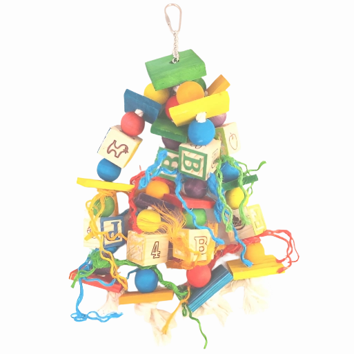 Tweeters ABC Block N Wood Slats Bird Toy