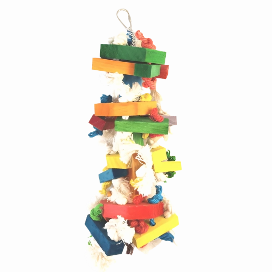 Tweeters Knots n Blocks Bird Toy; Available in 2 sizes