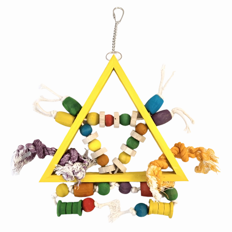Tweeters Triangle Wood Bird Toy