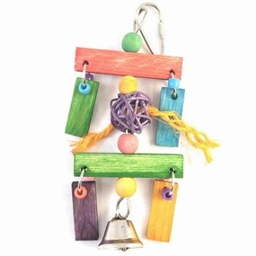 Tweeters Wicker Ball Dangler Bird Toy
