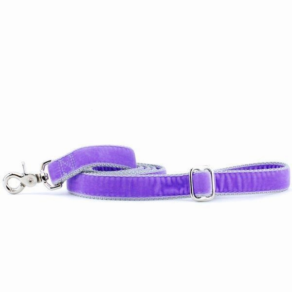 Velvet Dog Leash Lavender