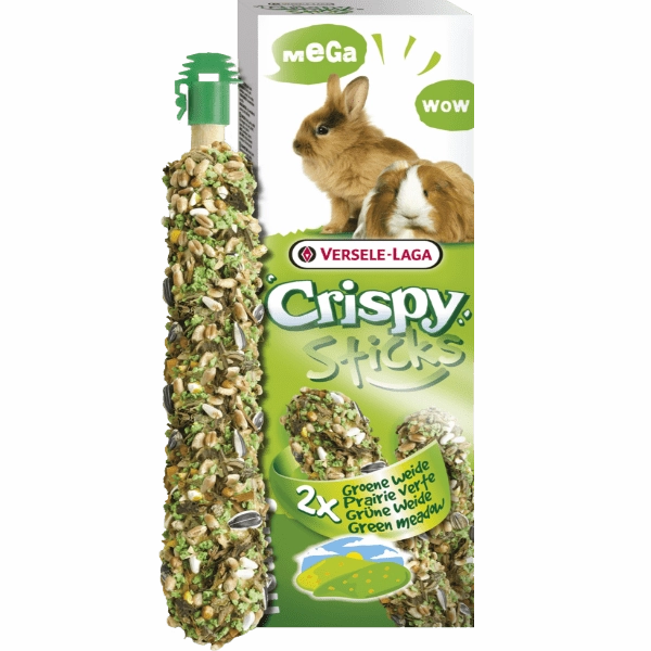 Versele-Laga Crispy Megasticks for Rabbits-Guinea Pigs "Green Meadow" Flavour