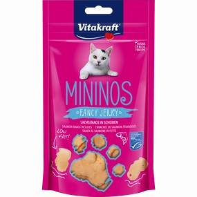 Vitakraft Cat Mininos Fancy Jerky - Salmon Snack in Slices 40g